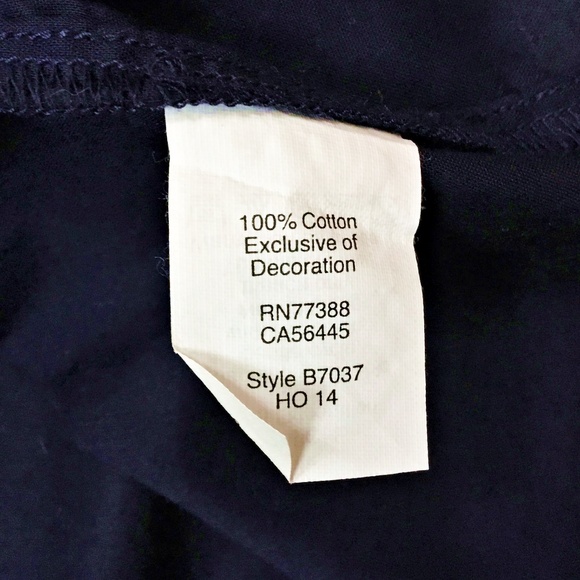 J. Crew Factory Navy Long Sleeve Boho Peasant Top - Picture 7 of 7